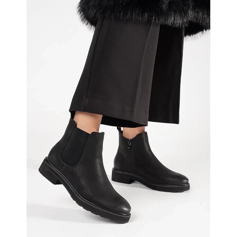 Botas pretas clássicas de Sergio Leone preto 2