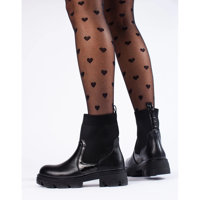 Botas de salto preto 1