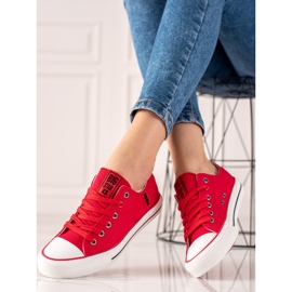 Tênis feminino Big Star JJ274124 vermelho 2