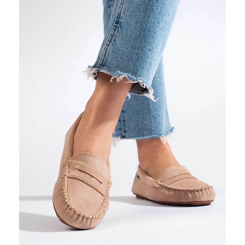 Goodin Mocassins têxteis clássicos bege 1