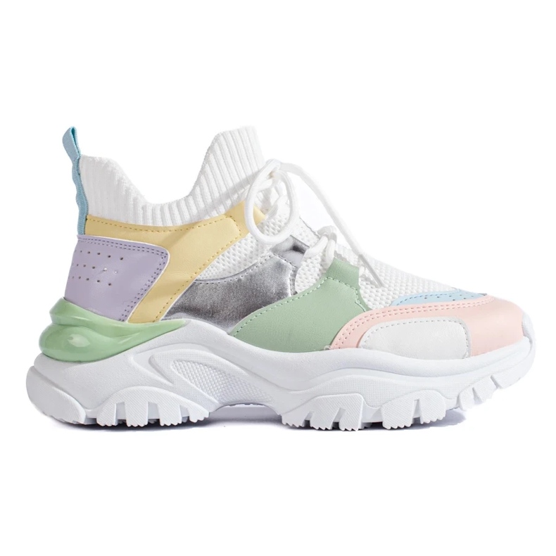 Tênis coloridos sem salto branco 2