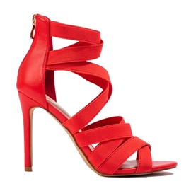 W. Potocki Sandálias de salto alto Potocki vermelho 1