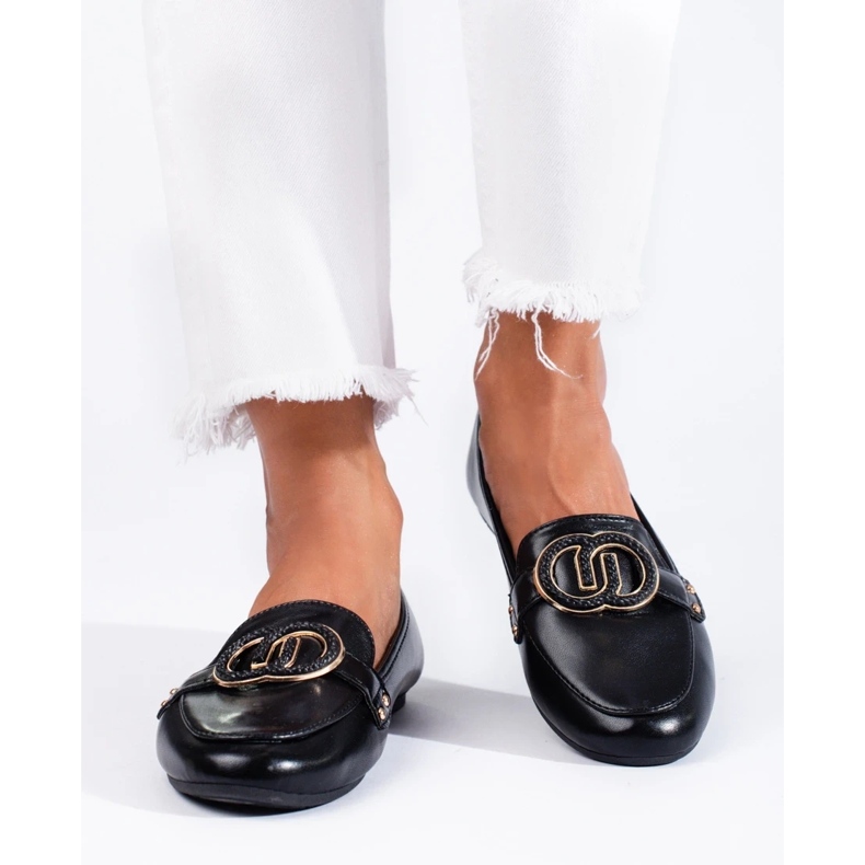 Diamantique Mocassins Com Ornamento preto 2