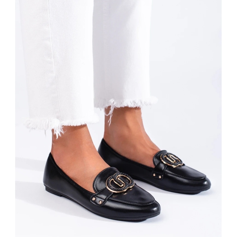 Diamantique Mocassins Com Ornamento preto 1