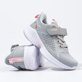 Tênis infantil vazado cinza claro Vico 1