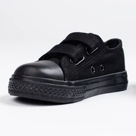 Sapatilhas de criança Vico com fecho de velcro preto 1