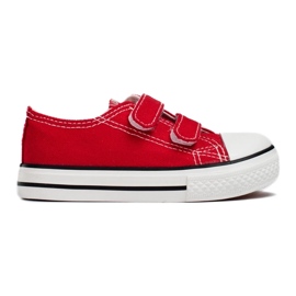 Sapatilhas de criança Vico com fecho de velcro vermelho 1
