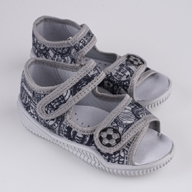 Selos de chinelos de menino Viggami Jaś cinza 2