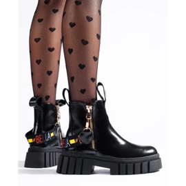 Botas de trabalho pretas preto 2