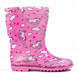 Botas altas de menina com padrão rosa 1