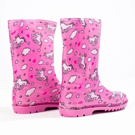 Botas altas de menina com padrão rosa 2