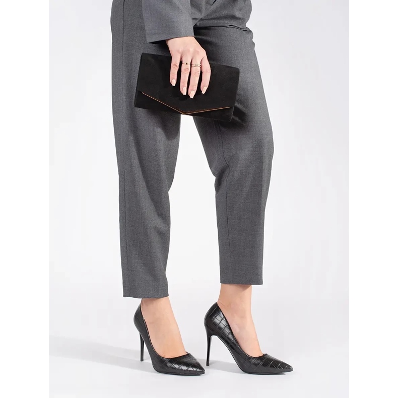 Sapatos de salto alto femininos da moda preto 2