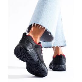 Tênis de trekking feminino DK, preto e vermelho 1