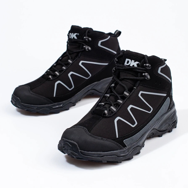 Sapatos de trekking para homem com atacadores DK preto 2 Sapatos de trekking para homem com atacadores DK preto 2