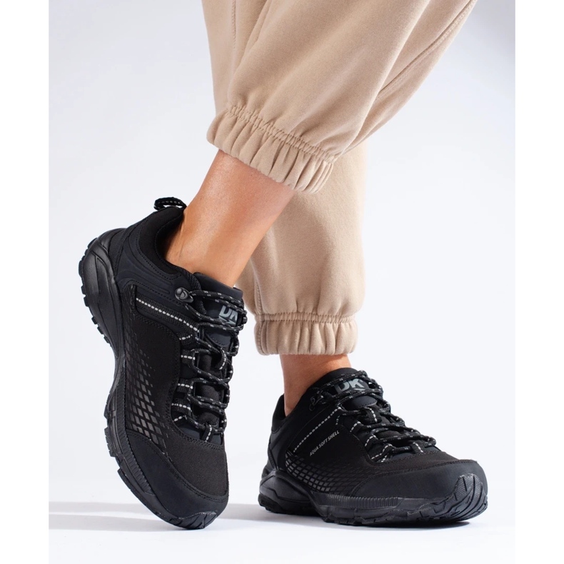 Tênis de trekking feminino com sola grossa preta DK preto 1