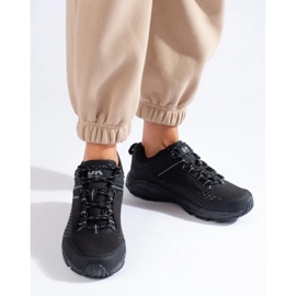 Tênis de trekking feminino com sola grossa preta DK preto 2