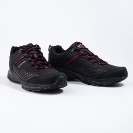 Sapatos de trekking masculinos em uma sola grossa DK preto e vermelho 2