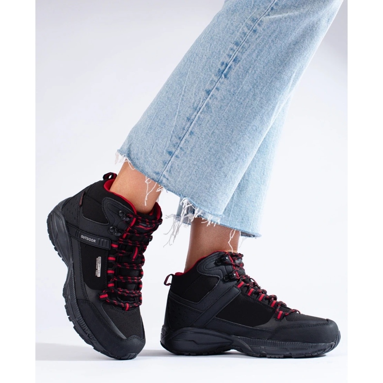 Sapatos de trekking para mulher com cano alto DK preto 2