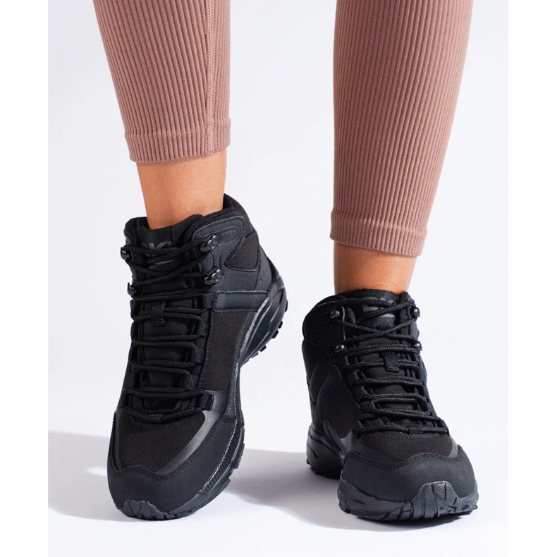 Sapatos de trekking para mulher com cano alto DK preto 2
