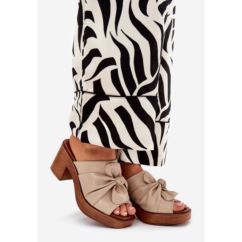 Chinelos femininos no eco -lheather post bege 1