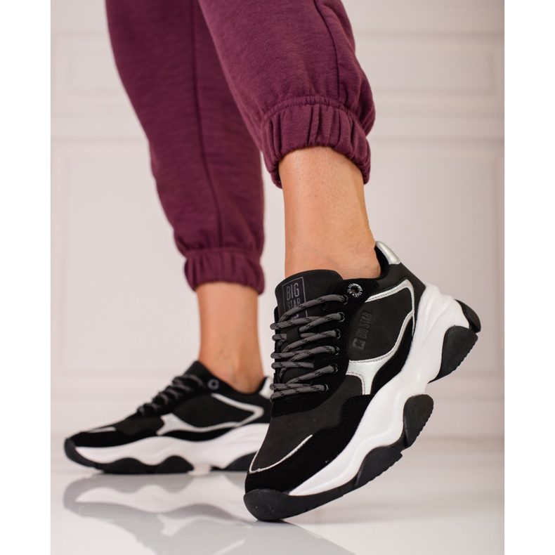 Tênis feminino Big Star KK274383 preto 2