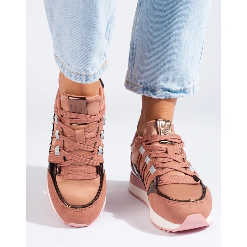 Tênis feminino Big Star KK274111 rosa 1
