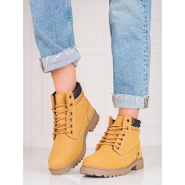 Botas de caminhada de pele de mulher DK castanho 2