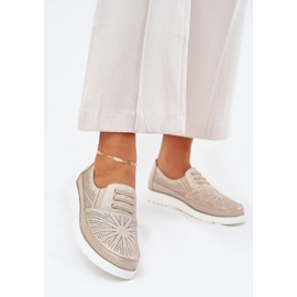 Sapatos femininos, sapatos de ouro de ouro aberto dourado 2