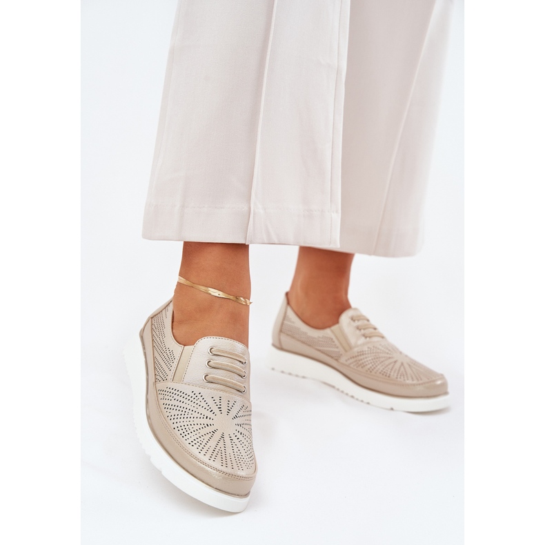 Sapatos femininos, sapatos de ouro de ouro aberto dourado 2