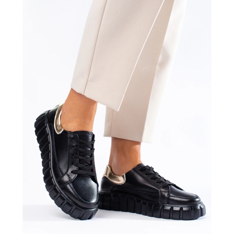 Tênis plataforma feminino preto 2