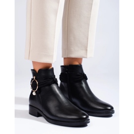Botins rasos femininos preto 2