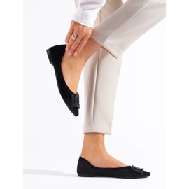 Sapatilhas femininas de camurça preta preto 1