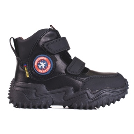 Botas altas para menino com velcro preto 1 Botas altas para menino com velcro preto 1