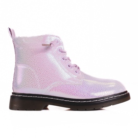 Botas rosa brilhantes de menina 1