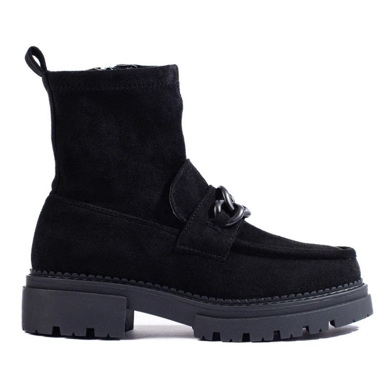 Botas pretas femininas na plataforma preto 1