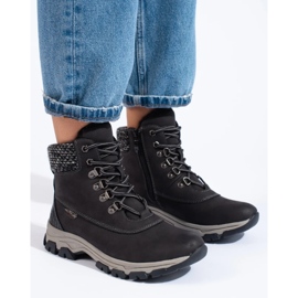 Botas plataforma femininas negras preto 1