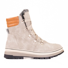 Botas de caminhada femininas cinzentas com isolamento cinza 1