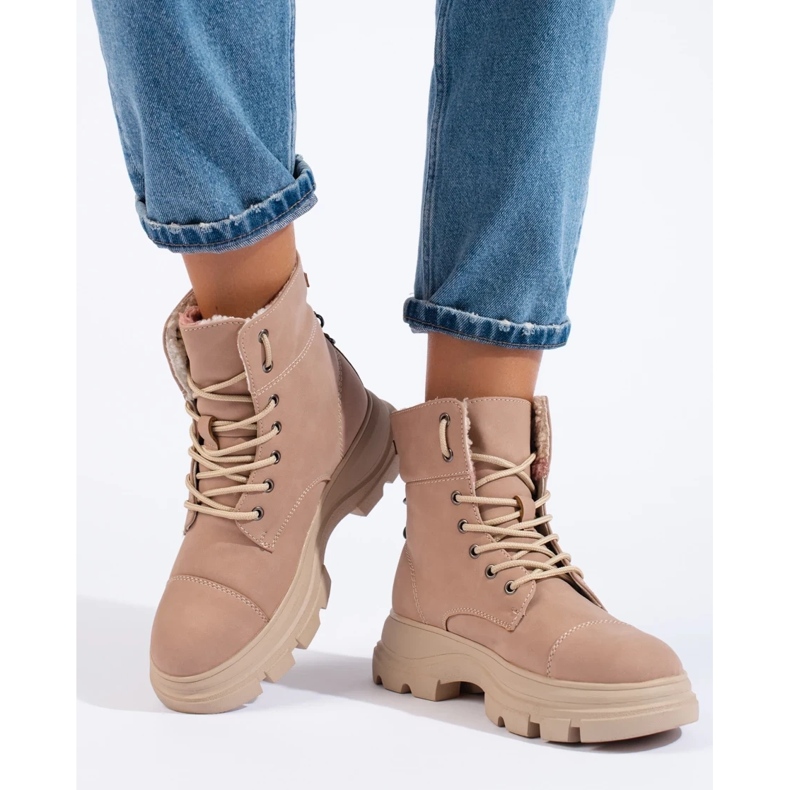 Botas plataforma femininas, rosa 2