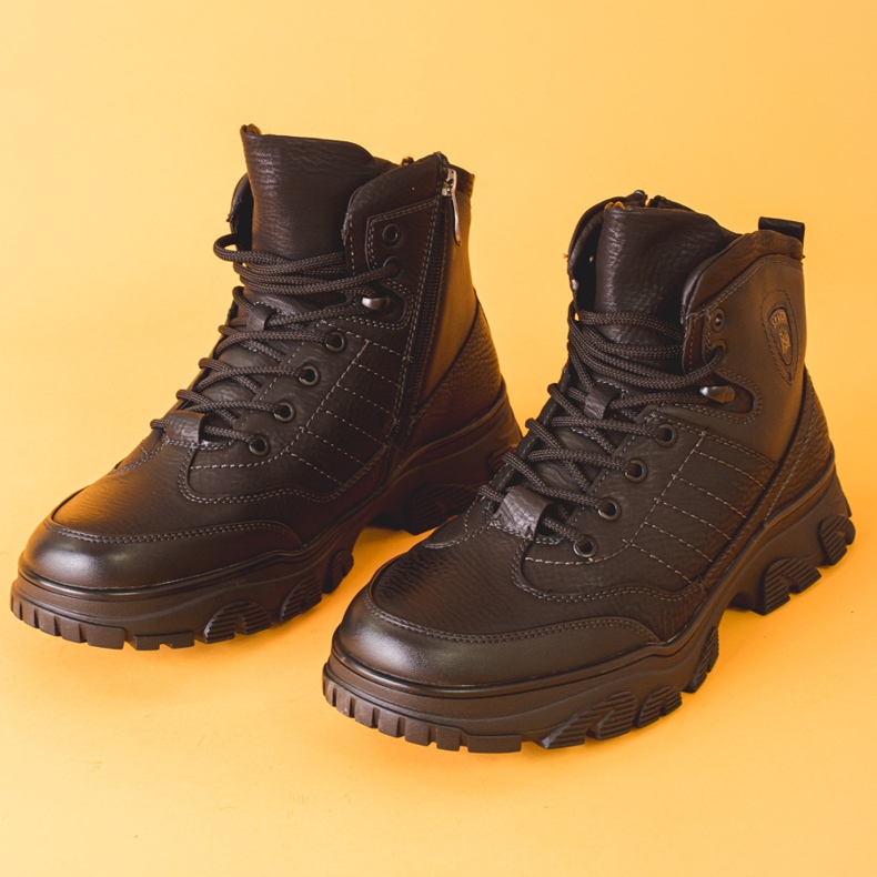 Botas de inverno de homem Shelovet pretas preto 1