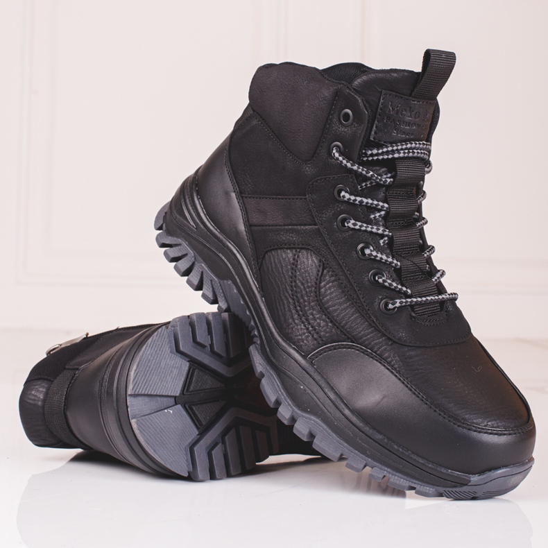 SHELOVET Botas de inverno para homem com pelo preto 2