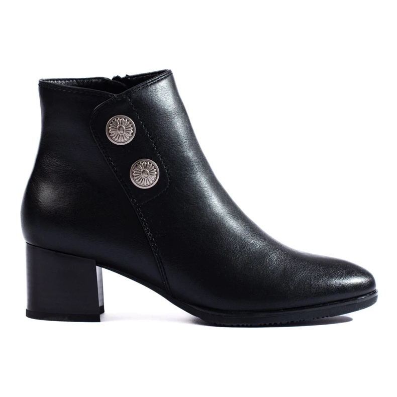 Botas femininas clássicas em um poste shelovet preto 2