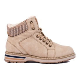 Botas femininas bege com isolamento 2