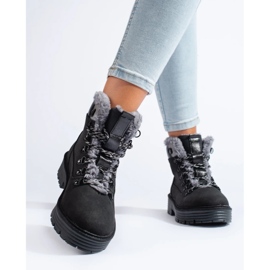 Botas de caminhada de mulher Shelovet pretas preto 2