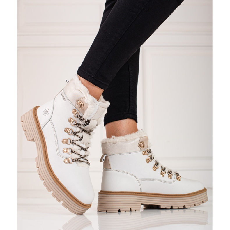 Botas de caminhada brancas femininas branco 2