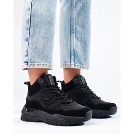 Tênis feminino na plataforma Big Star KK274356 preto 2