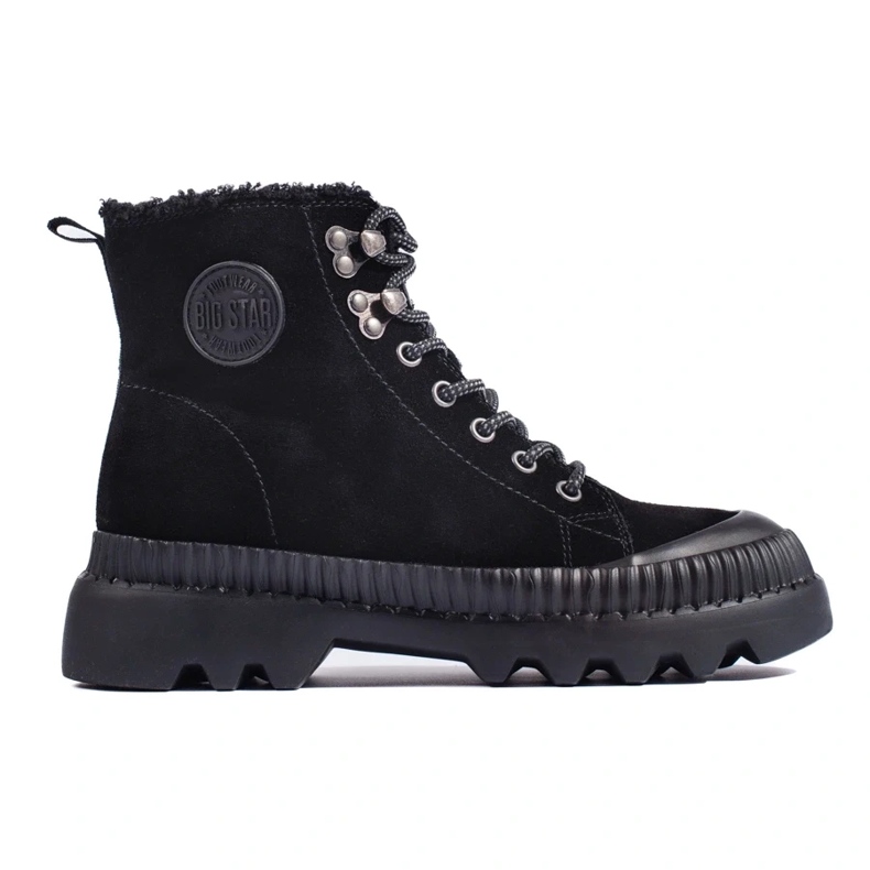 Botas de caminhada pretas na plataforma Big Star KK274522 preto 1