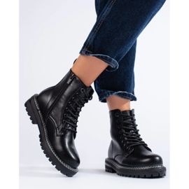 Botas de mulher pretas com atacadores Big Star KK274538 preto 2