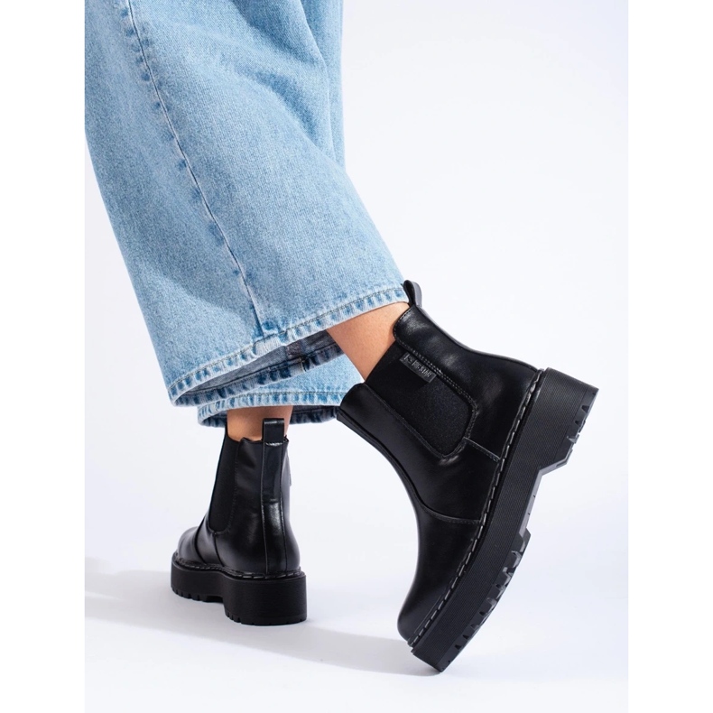 Botas Chelsea femininas pretas Big Star II274101 preto 1