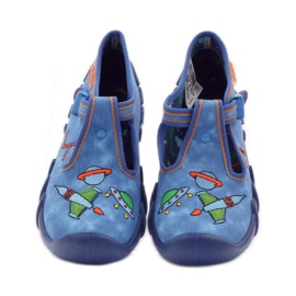 Calçado infantil Befado pantufas 110p315 verde laranja azul 4