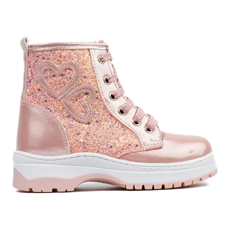 W. Potocki Botas de menina com purpurina Potocki rosa 1